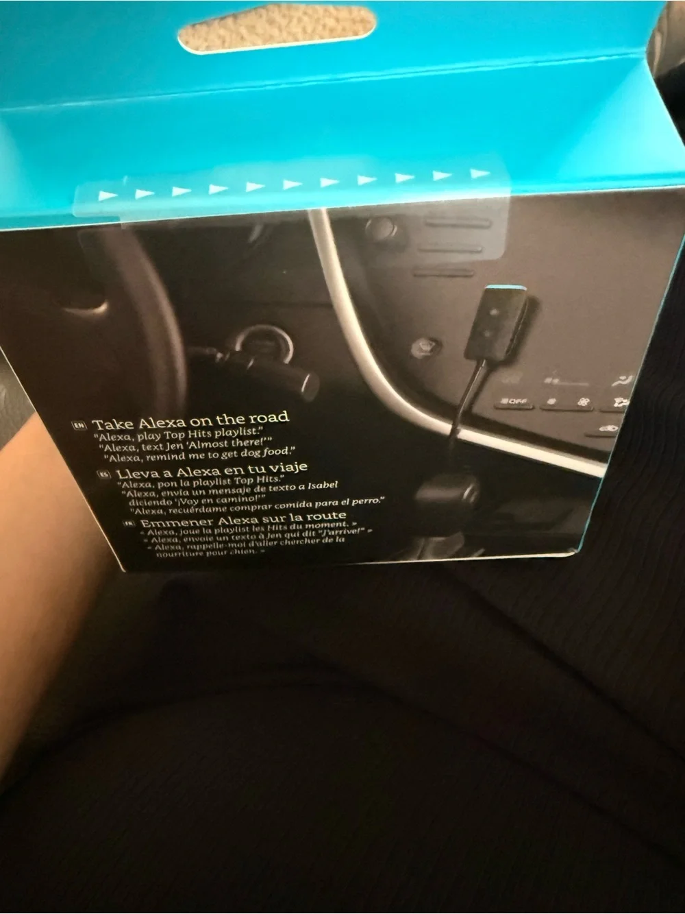 Amazon Echo Auto in Blue and Black - Car Alexa Adapter